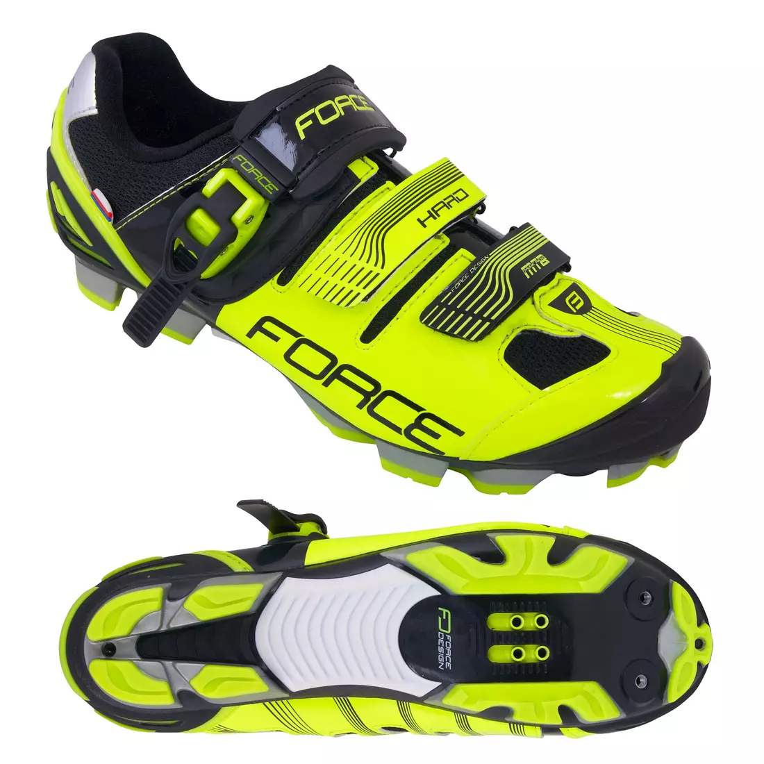 Pantofi de ciclism FORCE MTB HARD 94062 negru - fluor