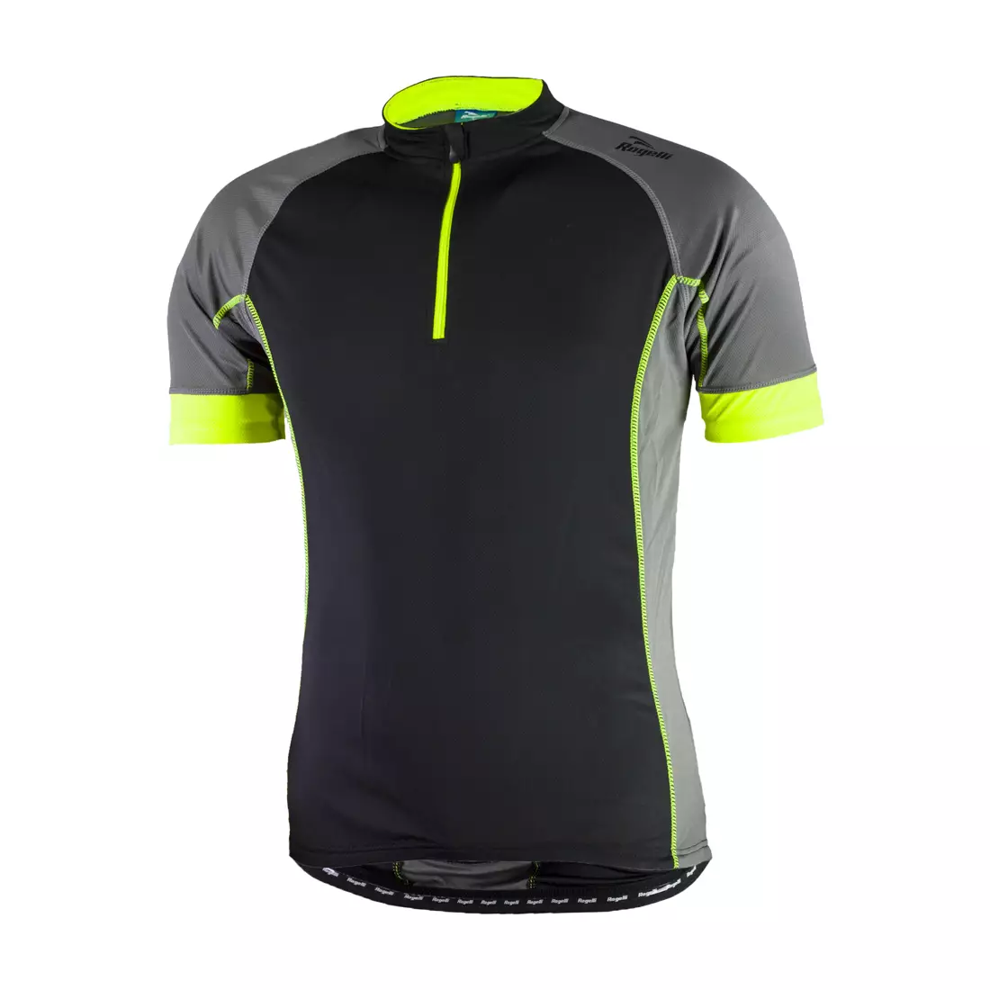 ROGELLI MANTUA - tricou de ciclism pentru bărbați 001.061, negru și fluor
