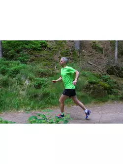 ROGELLI RUN PROMOTION cămașă sport pentru bărbați cu mânecă scurtă, verde fluor