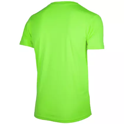 ROGELLI RUN PROMOTION cămașă sport pentru bărbați cu mânecă scurtă, verde fluor
