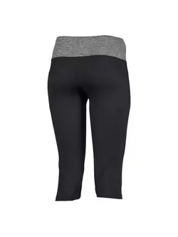 ROGELLI RUN ROSELLA pantaloni scurți sport pentru femei 3/4, culoare: negru și gri