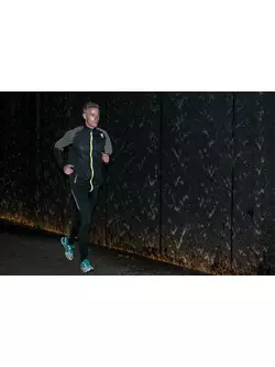 ROGELLI RUN STANTON 800.803 - geaca de alergare pentru barbati rezistenta la ploaie, culoare: negru-fluor