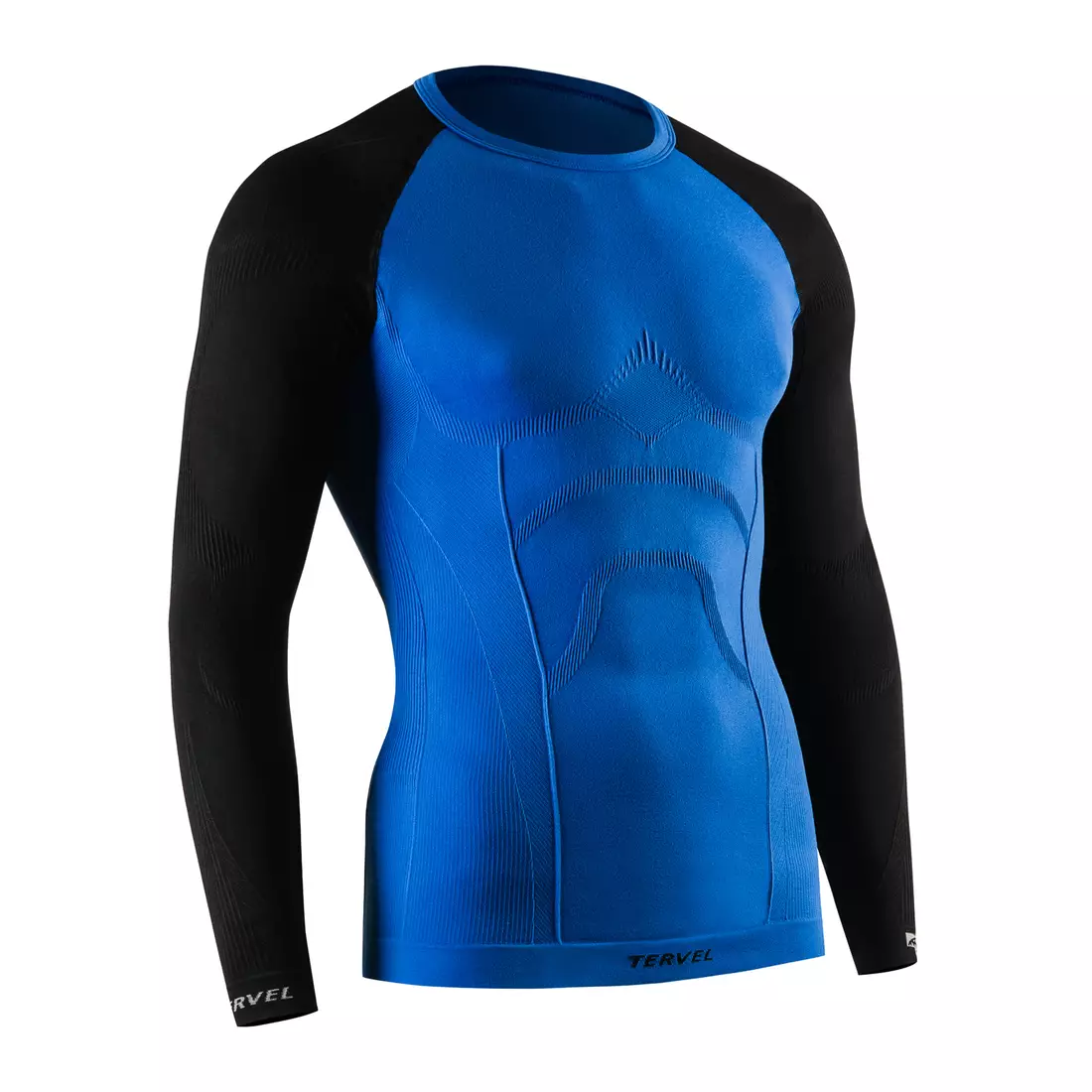 TERVEL COMFORTLINE 1002 - tricou termic pentru bărbați, mânecă lungă, culoare: Albastru-negru