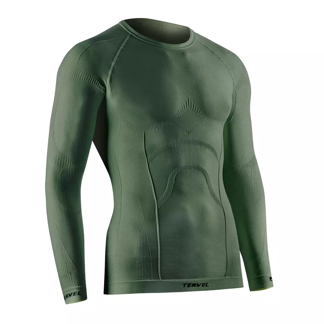 TERVEL COMFORTLINE 1002 - tricou termic pentru bărbați, mânecă lungă, culoare: Military (verde)