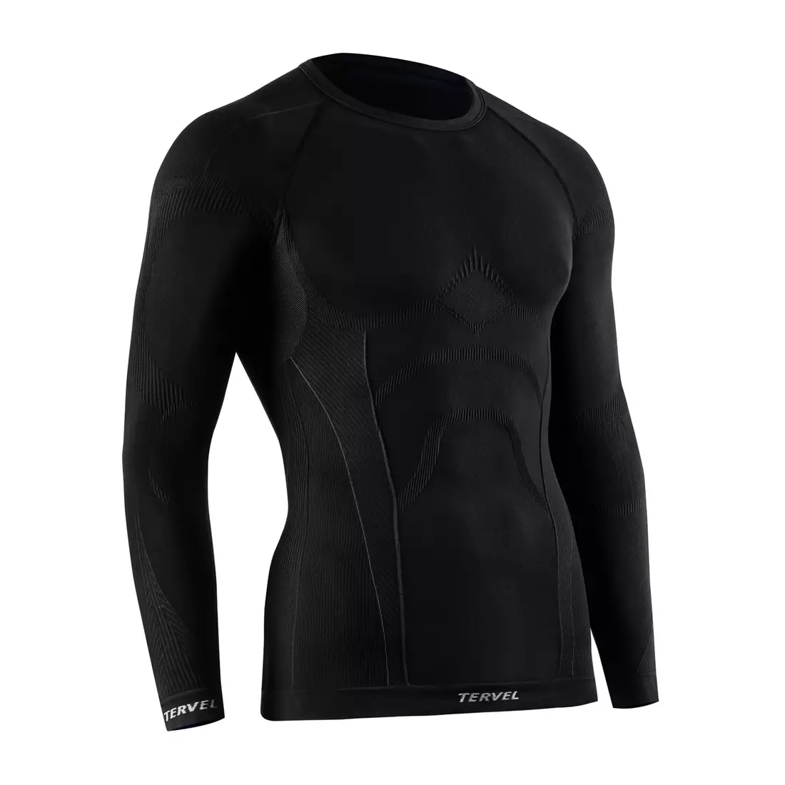 TERVEL COMFORTLINE 1002 - tricou termic pentru bărbați, mânecă lungă, culoare: Negru