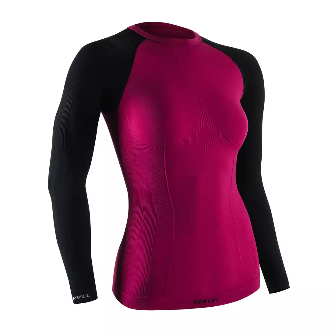 TERVEL COMFORTLINE 2002 - tricou termic dama, maneca lunga, culoare: roz (carmin)-negru