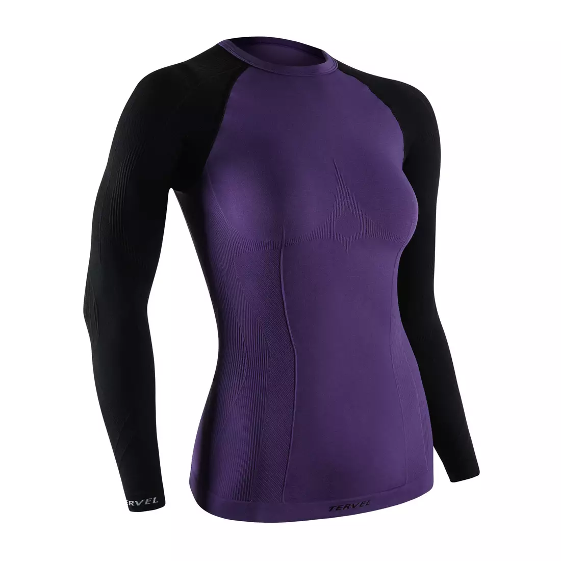 TERVEL COMFORTLINE 2002 - tricou termic dama, maneca lunga, culoare: violet (liliac)-negru