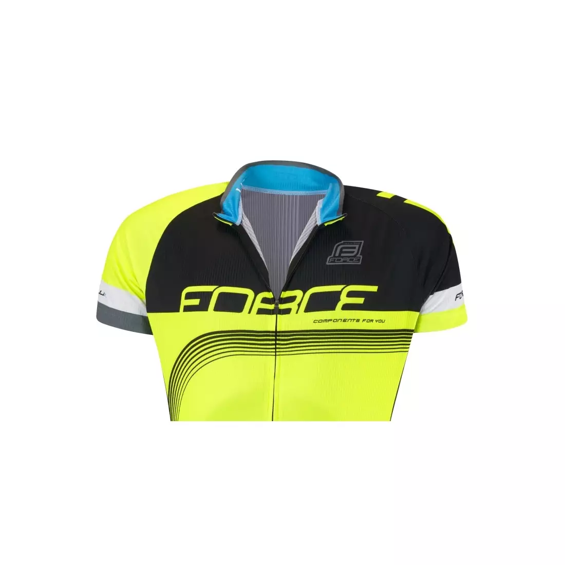 Tricou pentru ciclism bărbați FORCE LUX 900131, culoare: negru și fluor