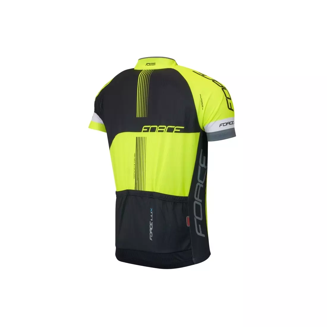 Tricou pentru ciclism bărbați FORCE LUX 900131, culoare: negru și fluor