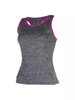 Tricou/top pentru alergare damă ROGELLI RUN SALIMA 840.263, culoare: gri-roz