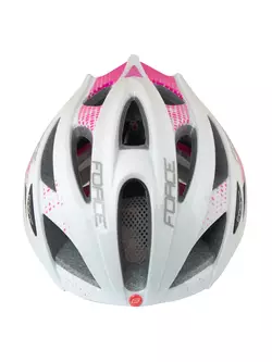 Casca de bicicleta de dama FORCE COBRA 902930 alb si roz
