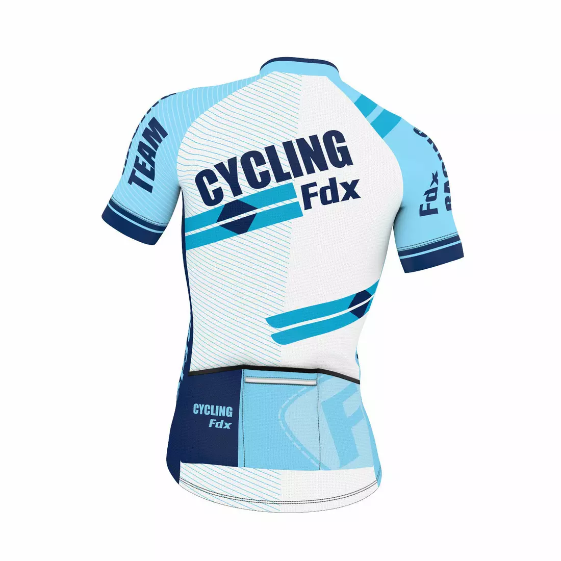 FDX 1050 tricou de ciclism pentru bărbați, negru și albastru