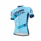 FDX 1050 tricou de ciclism pentru bărbați, negru și albastru