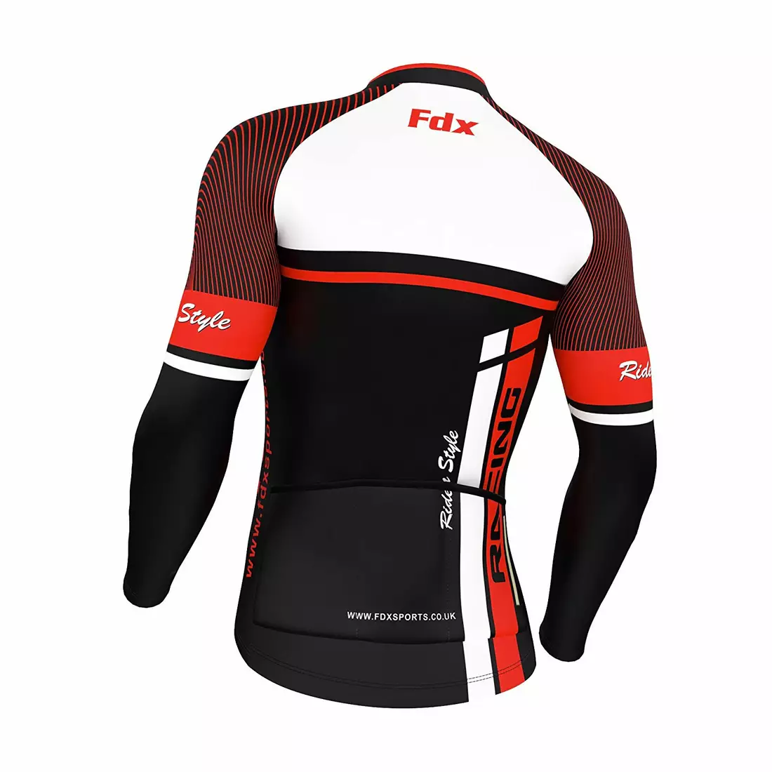 FDX 1220 tricou pentru bărbați, negru și roșu