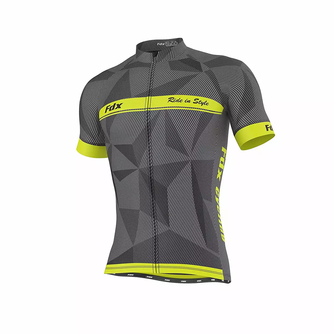 FDX 1270 tricou de ciclism, negru și galben