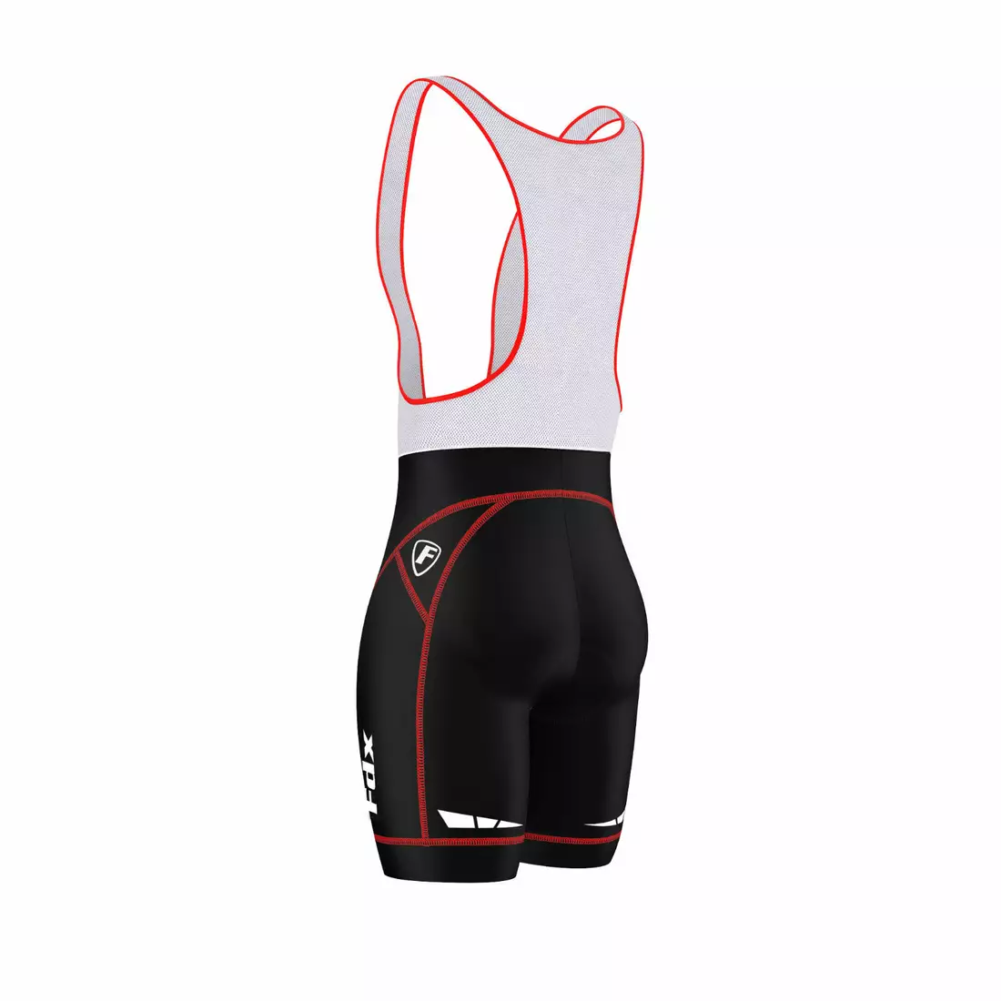 FDX 970 pantaloni scurți de bărbați pentru ciclism cu ham, negru și roșu
