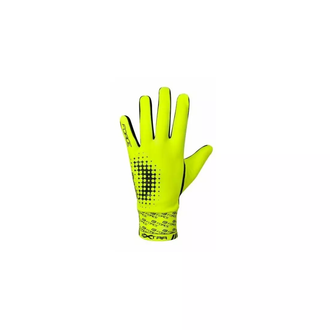 FORCE EXTRA mănuși de ciclism - licra izolată - fluor galben