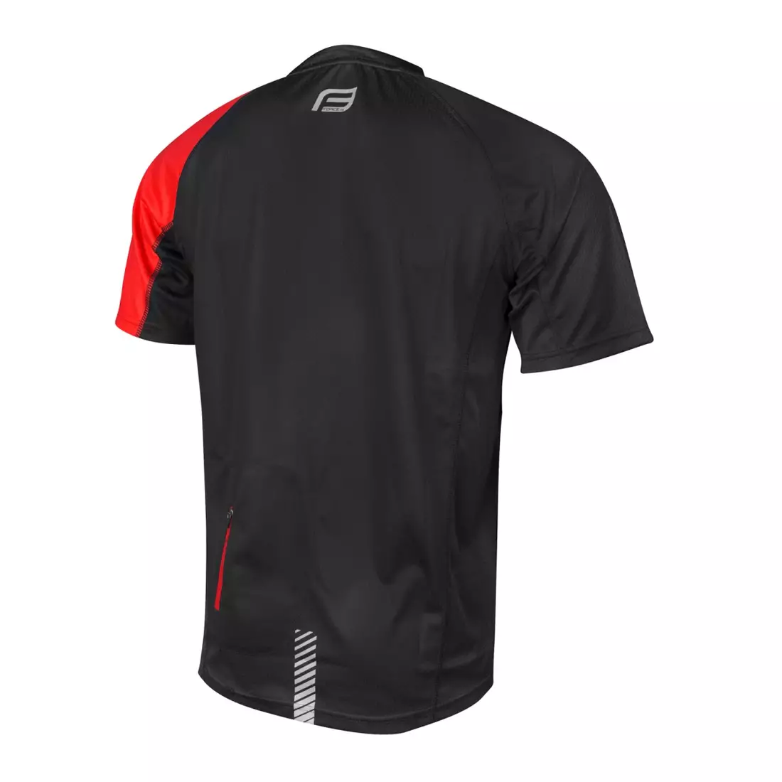 FORCE MTB ATTACK tricou de ciclism MTB negru și roșu 900150