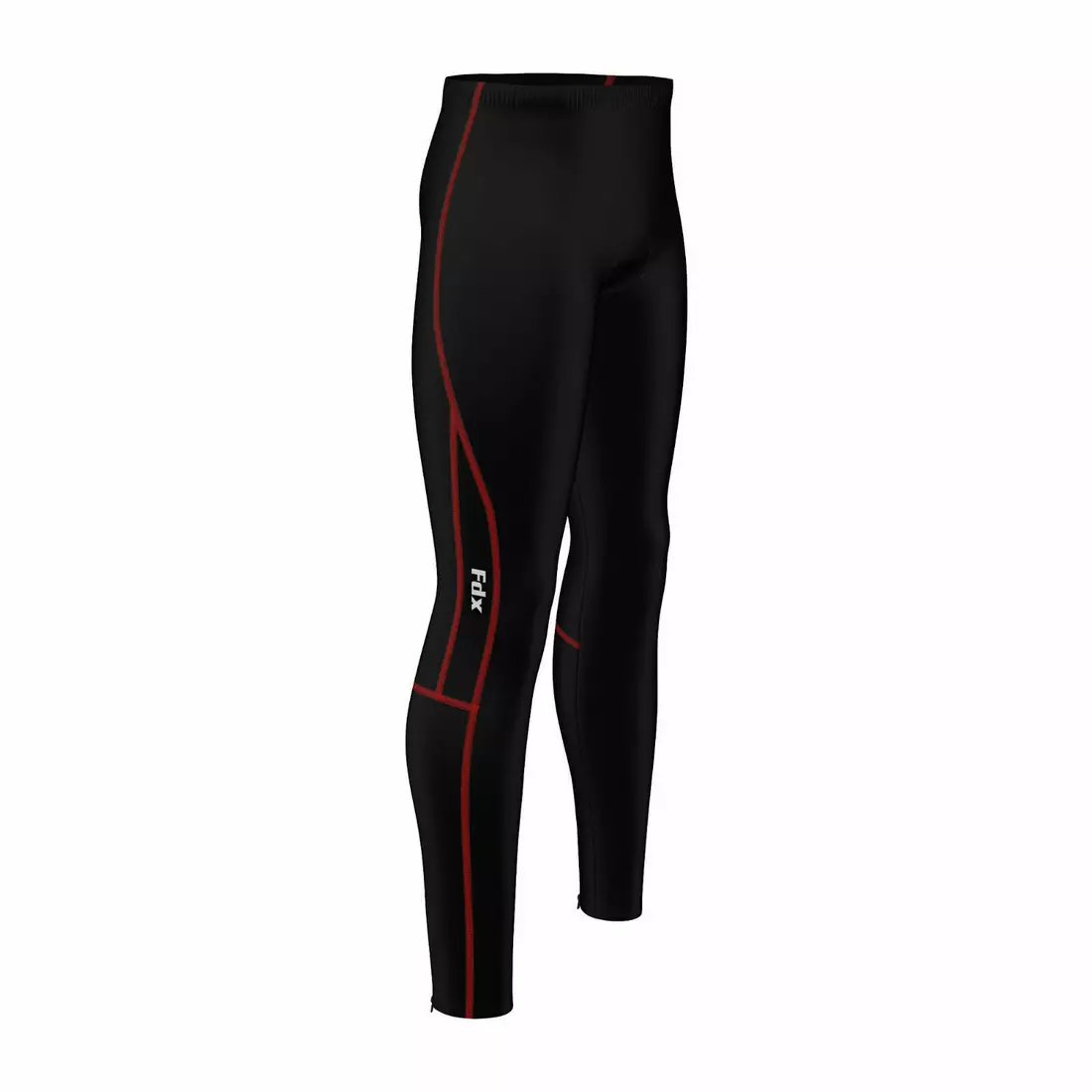 Pantaloni de ciclism FDX 1830, neizolați. cusături negre-roșii