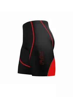 Pantaloni scurți de bicicletă FDX 1610 fără bretele, negru și roșu