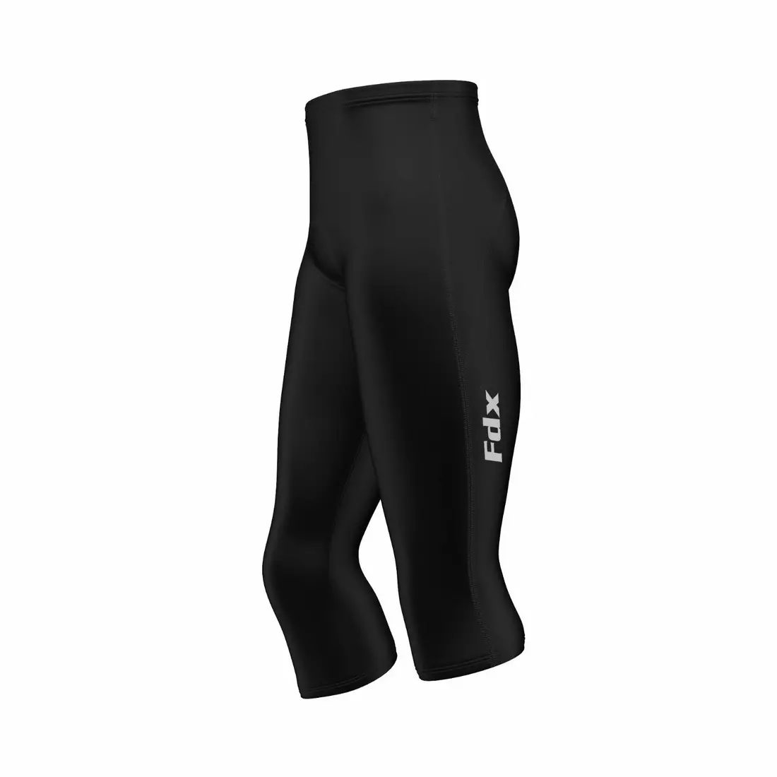 Pantaloni scurți de ciclism pentru bărbați FDX 1600, cusături 3/4 negru/negru