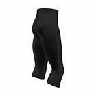 Pantaloni scurți de ciclism pentru bărbați FDX 1600, cusături 3/4 negru/negru