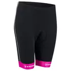 Pantaloni scurți pentru ciclism pentru femei TENN OUTDOORS COOLflo+, negru și roz