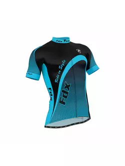 Set ciclism de vara FDX 1010: tricou + salopete, negru si albastru