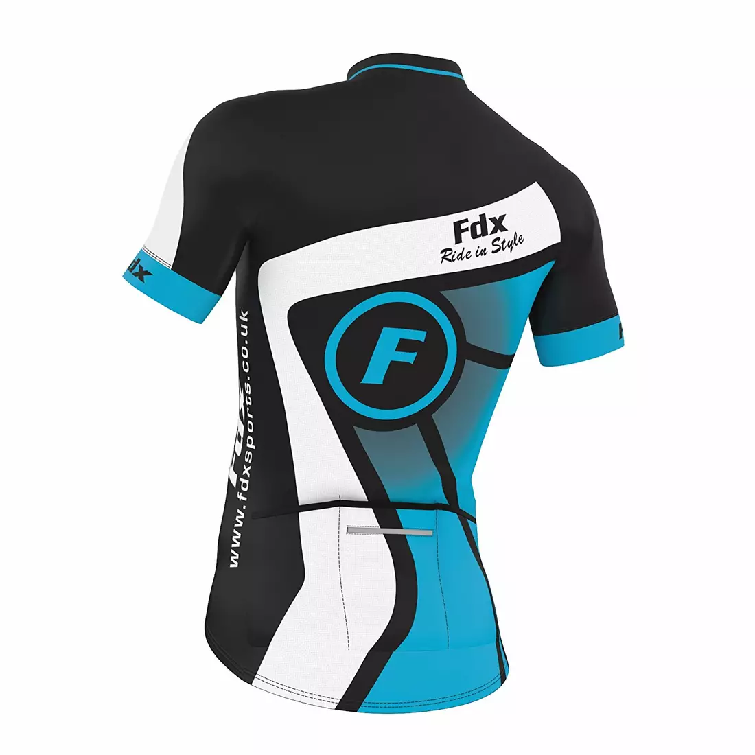 Set ciclism de vara FDX 1020: tricou + salopete, negru si albastru