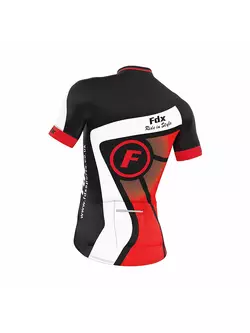 Set ciclism de vara FDX 1020: tricou + salopete, negru si rosu