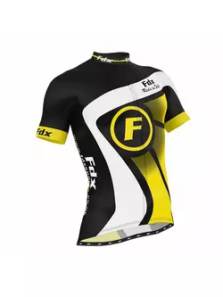 Set de ciclism de vara FDX 1020 tricou + salopete negru și galben