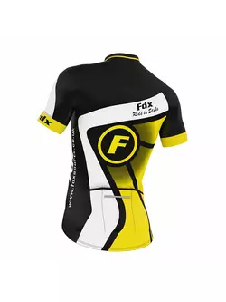 Set de ciclism de vara FDX 1020 tricou + salopete negru și galben