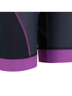 TENN OUTDOORS Pantaloni scurți pentru ciclism pentru femei VIPER+ 2.0 negru și violet
