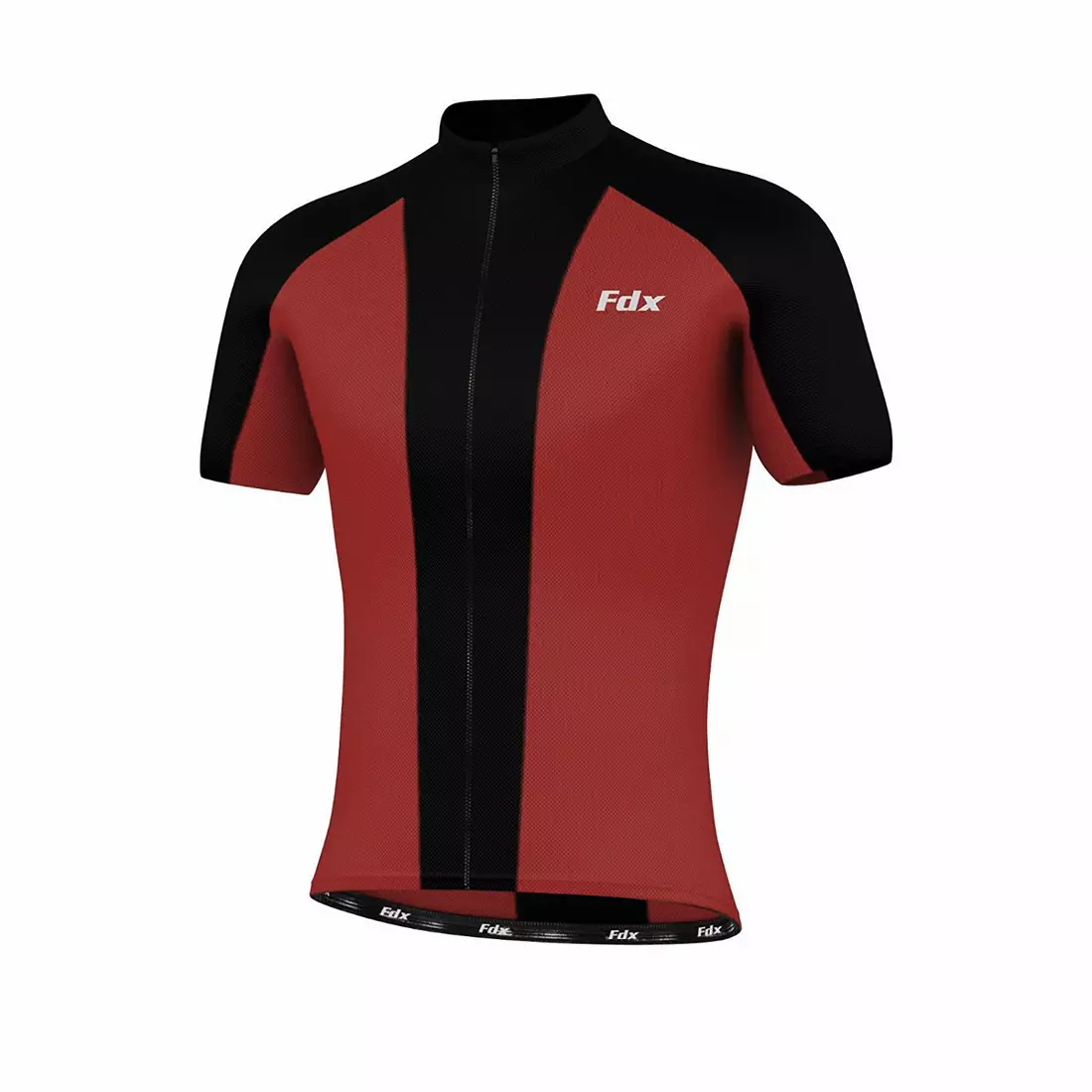 Tricou de ciclism FDX 1080, negru și roșu
