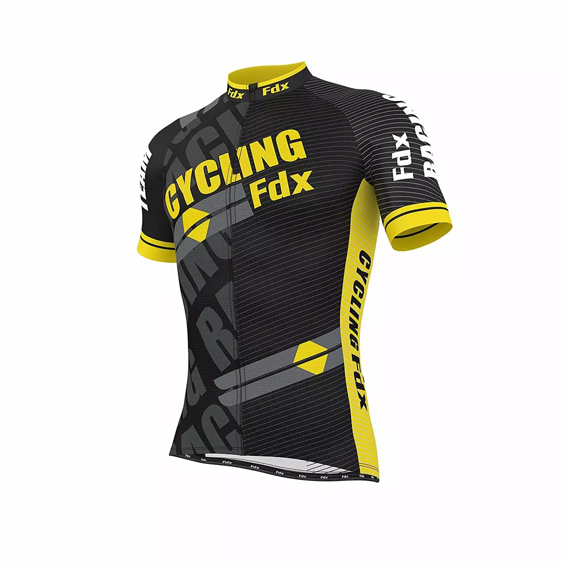 Tricou de ciclism pentru bărbați FDX 1050 negru și galben