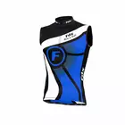 Tricou pentru ciclism fără mâneci FDX 1020 pentru bărbați, negru și albastru